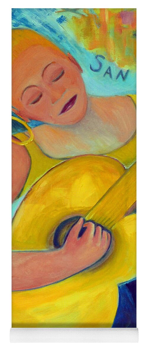 Oil Painting Yoga Mat featuring the painting Dreaming of San Miguel by Karen E. Francis by Karen Francis