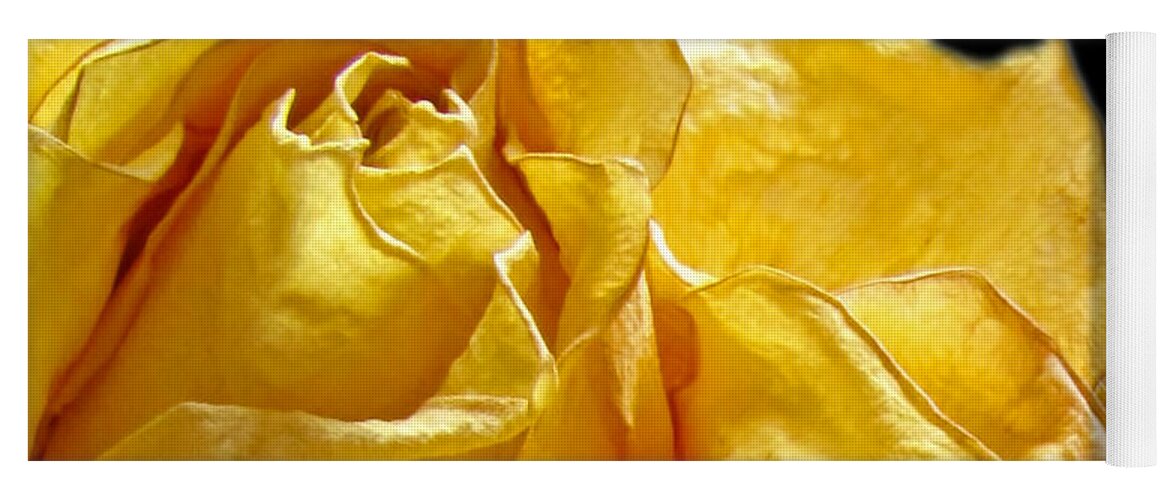 Nature Yoga Mat featuring the photograph Dried Yellow rose II by Debbie Portwood
