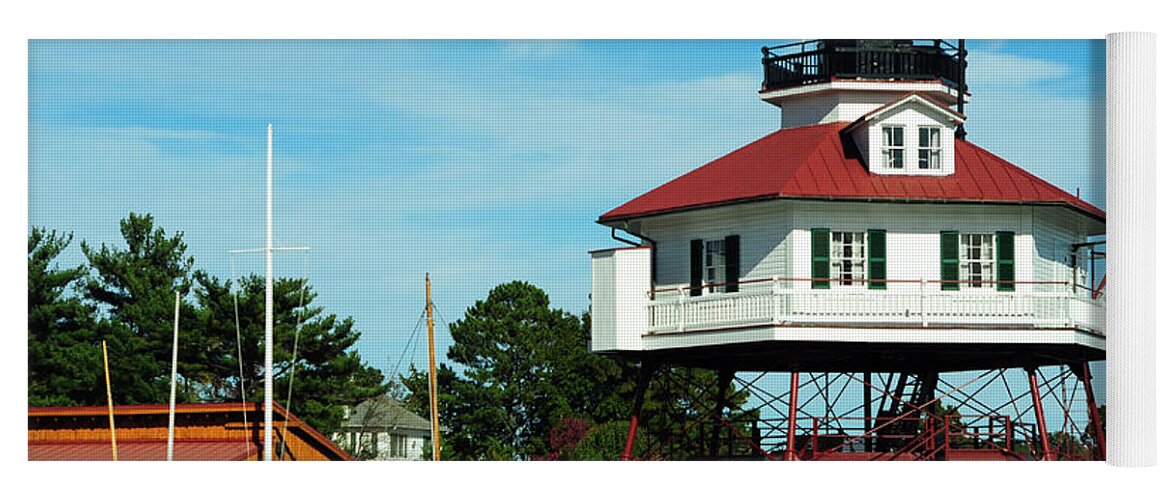 Drum Point Lighthouse Yoga Mat featuring the photograph Drum Point Lighthouse by Rebecca Sherman