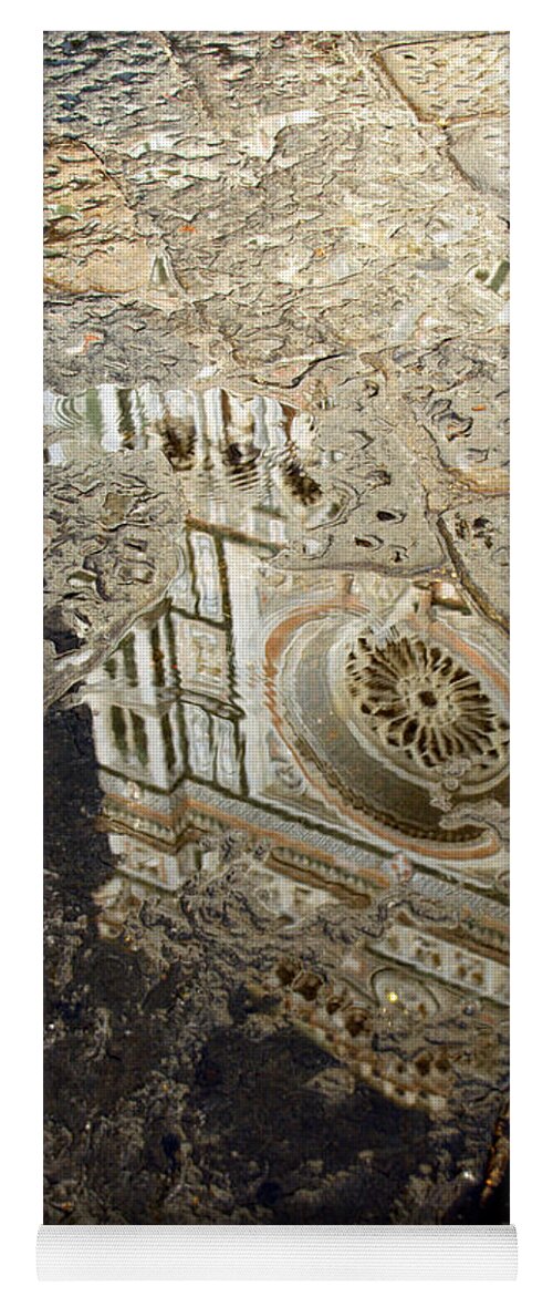 Italy Yoga Mat featuring the photograph Duomo Reflected in Rain I I by Caroline Stella