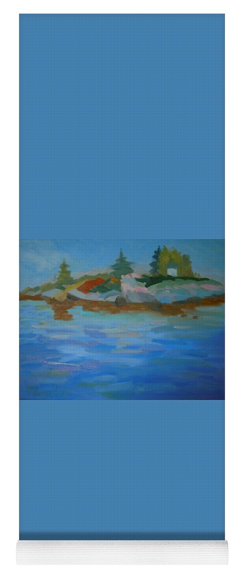 Island Yoga Mat featuring the painting Dyer Bay Island by Francine Frank