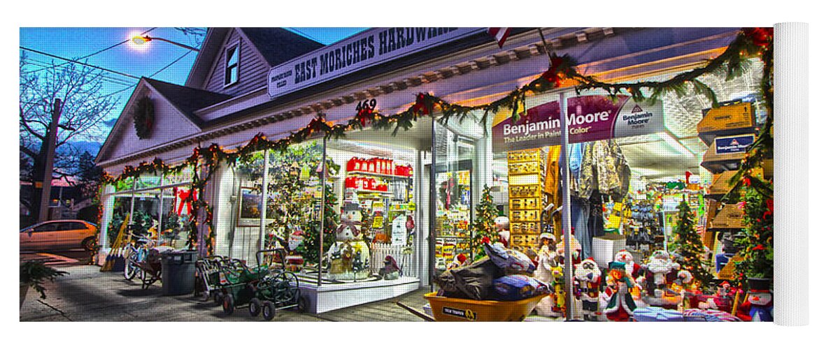 East Moriches Hardware Yoga Mat featuring the photograph East Moriches Hardware by Robert Seifert