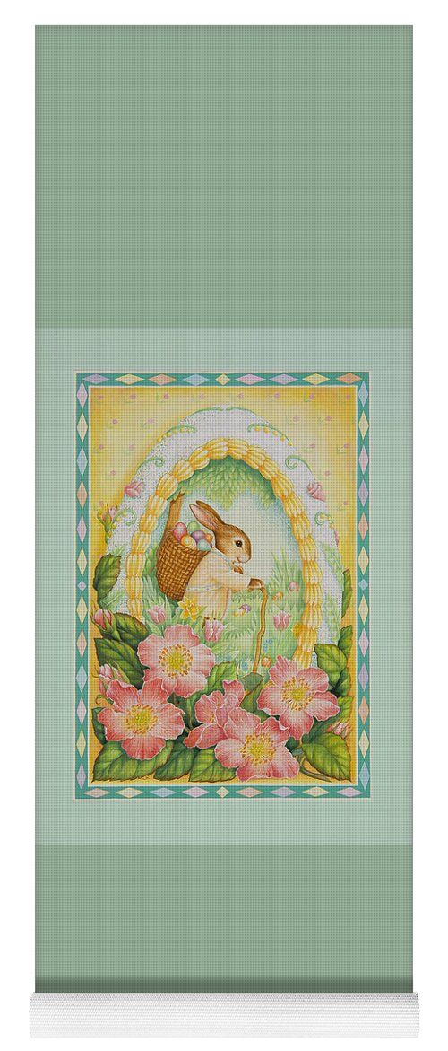 Easter Yoga Mat featuring the painting Easter Egg by Lynn Bywaters