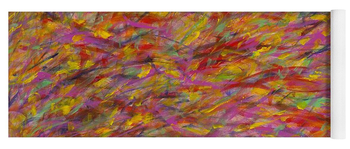 Abstract Yoga Mat featuring the painting Easy Flow by Angela Bushman