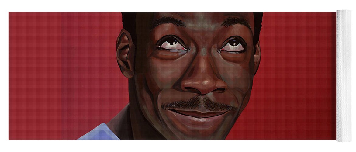 Eddie Murphy Yoga Mat featuring the painting Eddie Murphy Painting by Paul Meijering