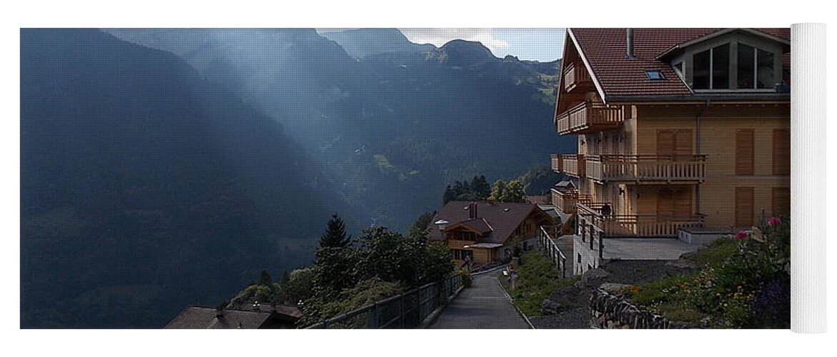 Edge Yoga Mat featuring the photograph Edge of Wengen by Nina Kindred