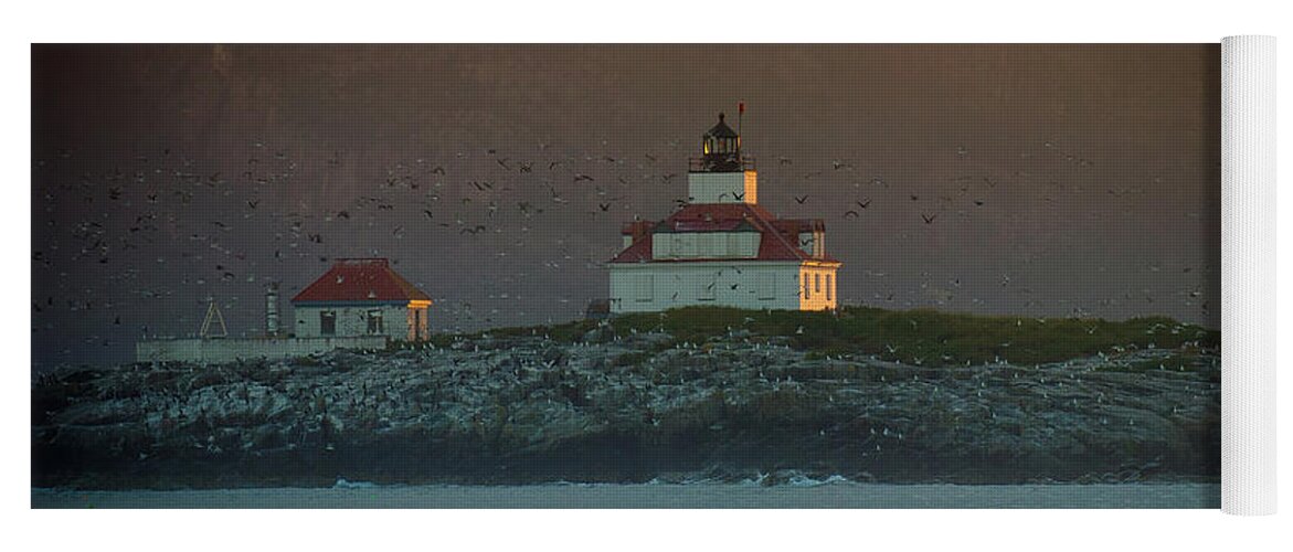 Acadia National Park Yoga Mat featuring the photograph Egg Rock Island Lighthouse by Sebastian Musial