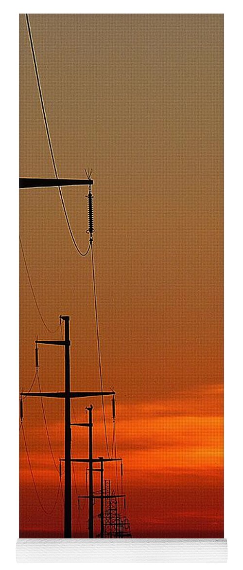 Sunrise Yoga Mat featuring the photograph Electricity by Amalia Suruceanu