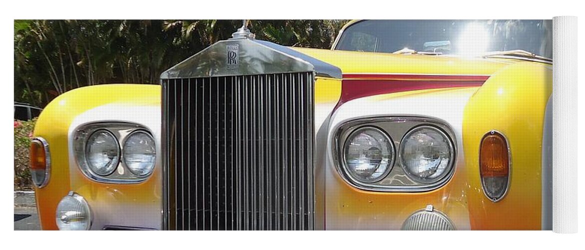 Rolls Royce Yoga Mat featuring the photograph Elton John's Old Rolls Royce by Barbie Corbett-Newmin