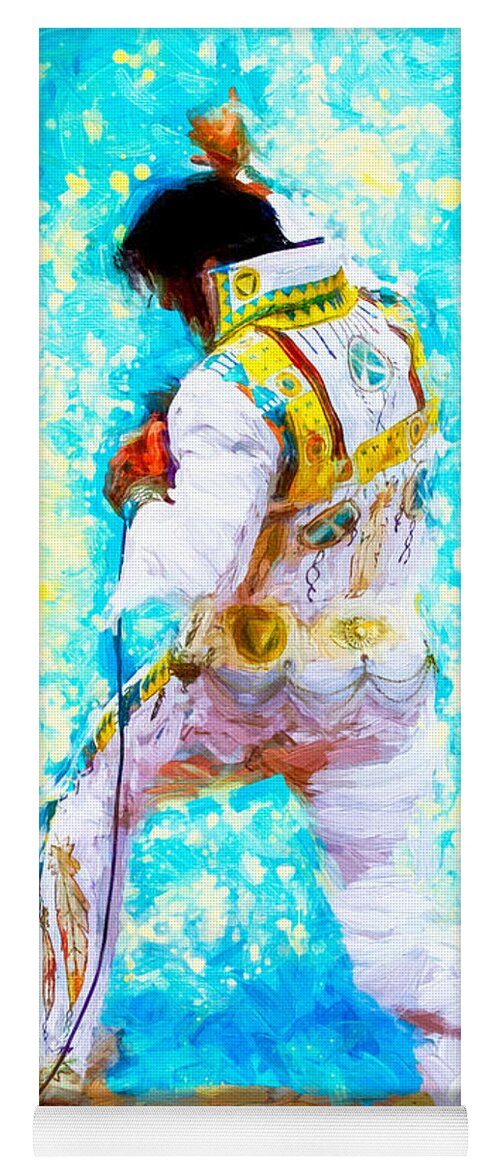 Elvis Yoga Mat featuring the painting Elvis Live by Bob Orsillo