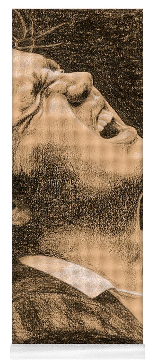 Elvis Yoga Mat featuring the drawing Elvis Studio '56 by Rob De Vries