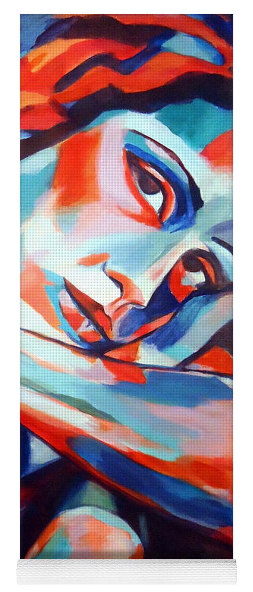 Contemporary Art Yoga Mat featuring the painting Embellished mind by Helena Wierzbicki