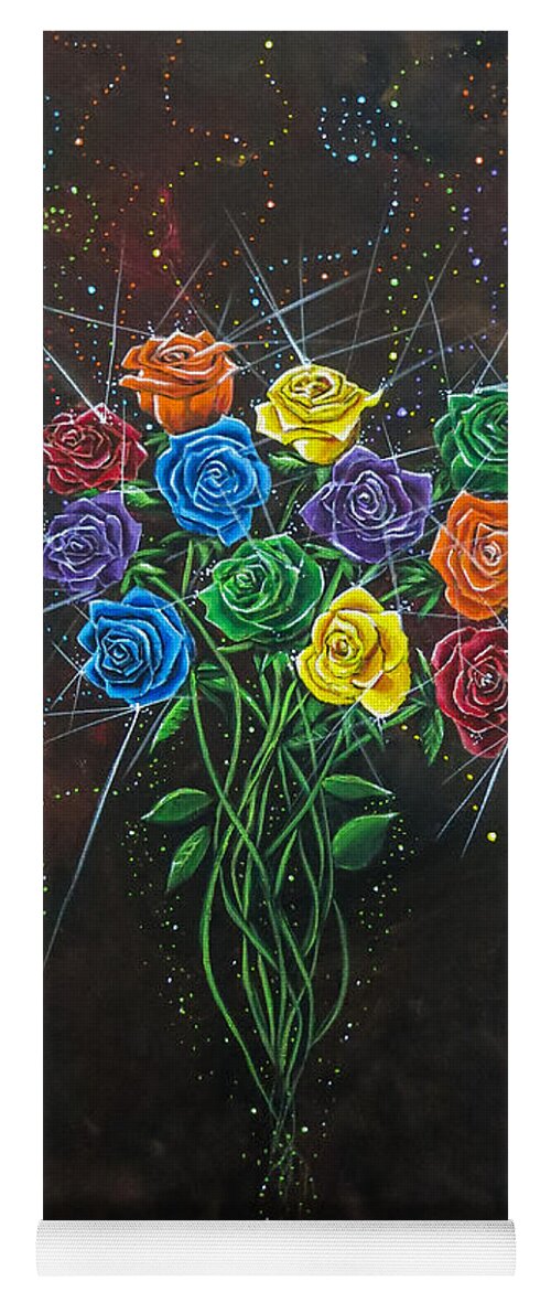 Roses Yoga Mat featuring the painting Enchanted by Joel Tesch