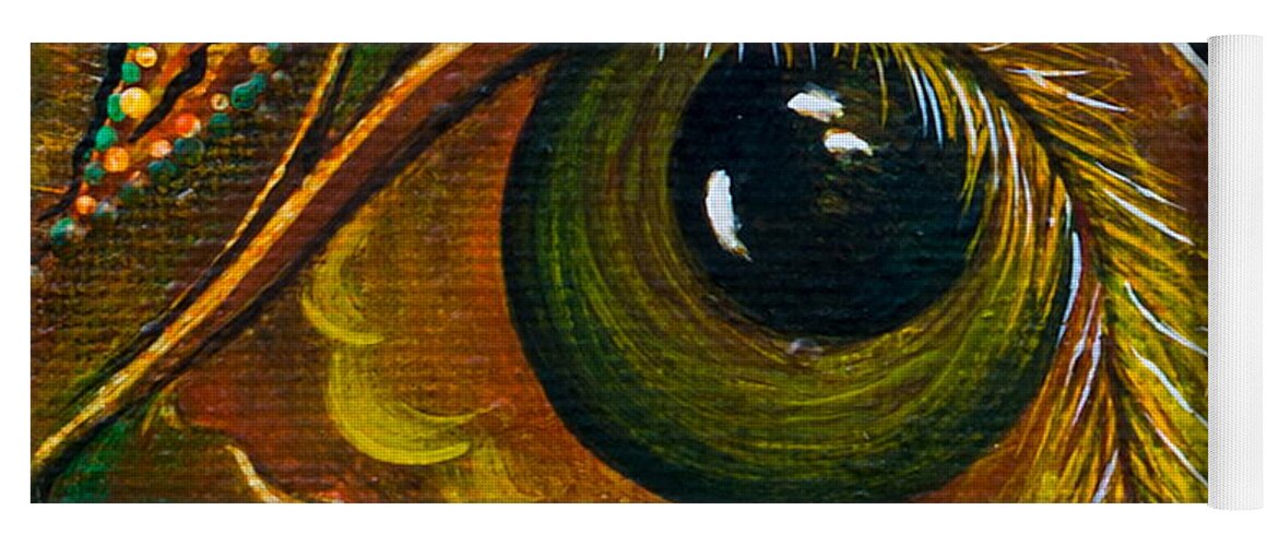 Third Eye Painting Yoga Mat featuring the painting Enigma Spirit Eye by Deborha Kerr