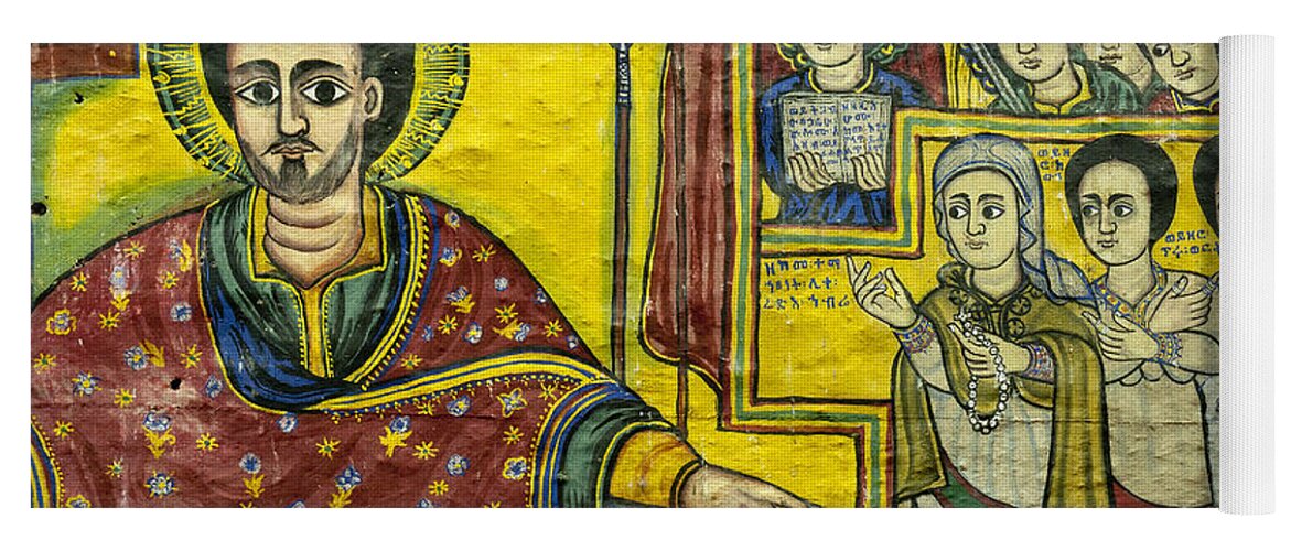 Ethiopian Yoga Mat featuring the photograph Ethiopian Church Paintings by JM Travel Photography