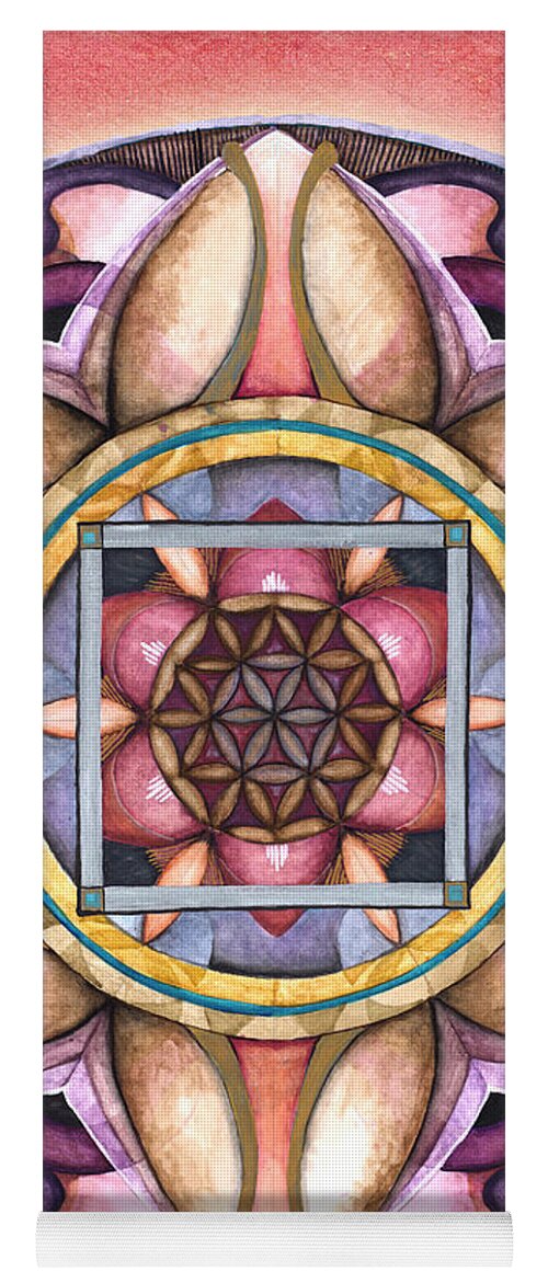 Mandala Art Yoga Mat featuring the painting Faith Mandala by Jo Thomas Blaine