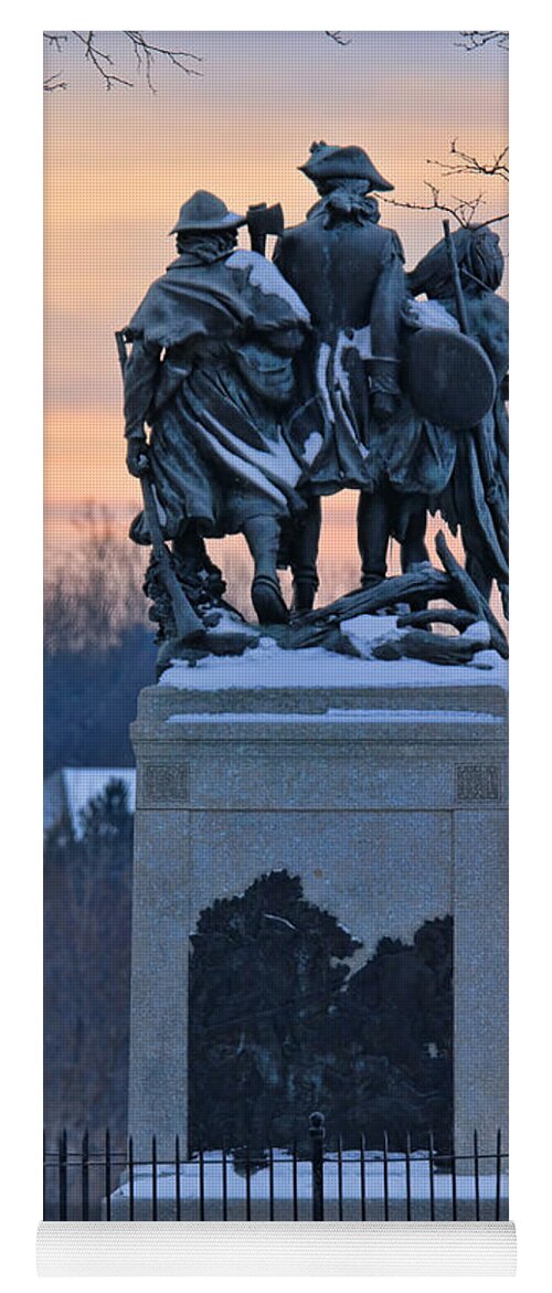 Fallen Timbers Yoga Mat featuring the photograph Fallen Timbers Monument 7642 by Jack Schultz