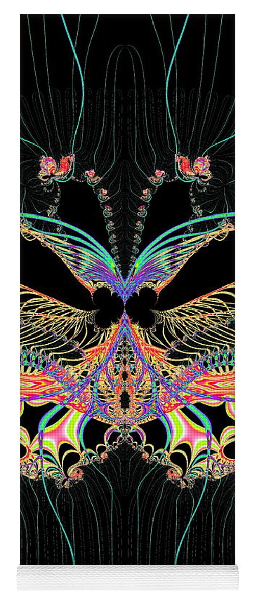 Fantasy Yoga Mat featuring the photograph Fantasy Butterfly by Sharon Woerner