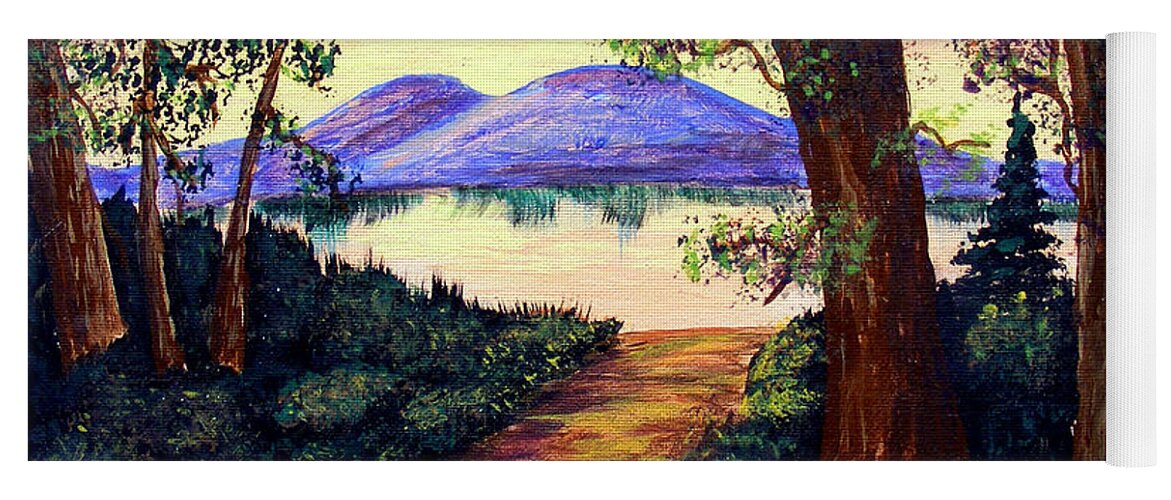 Barbara Griffin Yoga Mat featuring the painting Favorite Fishing Spot by Barbara A Griffin