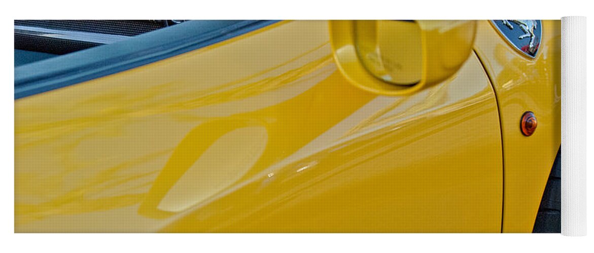 Ferrari Side Emblem Yoga Mat featuring the photograph Ferrari Side Emblem by Jill Reger