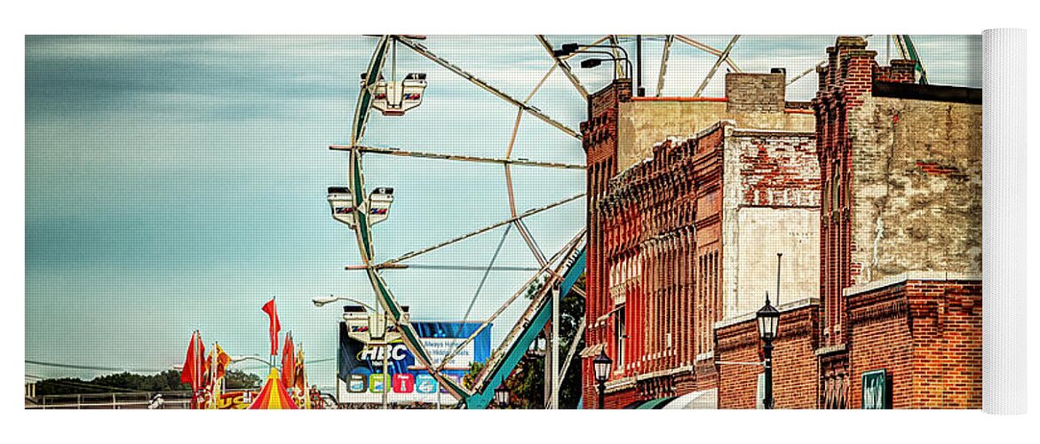 Ferris Yoga Mat featuring the photograph Ferris Wheel in Winona by Al Mueller