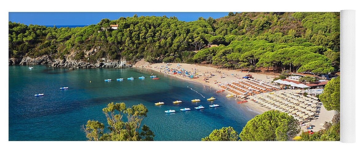 Tuscany Yoga Mat featuring the photograph Fetovaia beach - Elba island by Antonio Scarpi