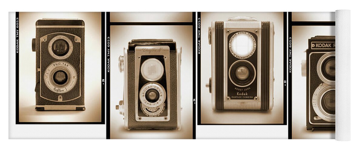 Vintage Cameras Yoga Mat featuring the photograph Film Camera Proofs 4 by Mike McGlothlen