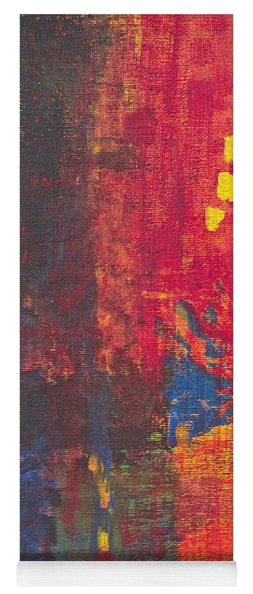Abstract Yoga Mat featuring the painting Finding Balance by Artcetera By   LizMac