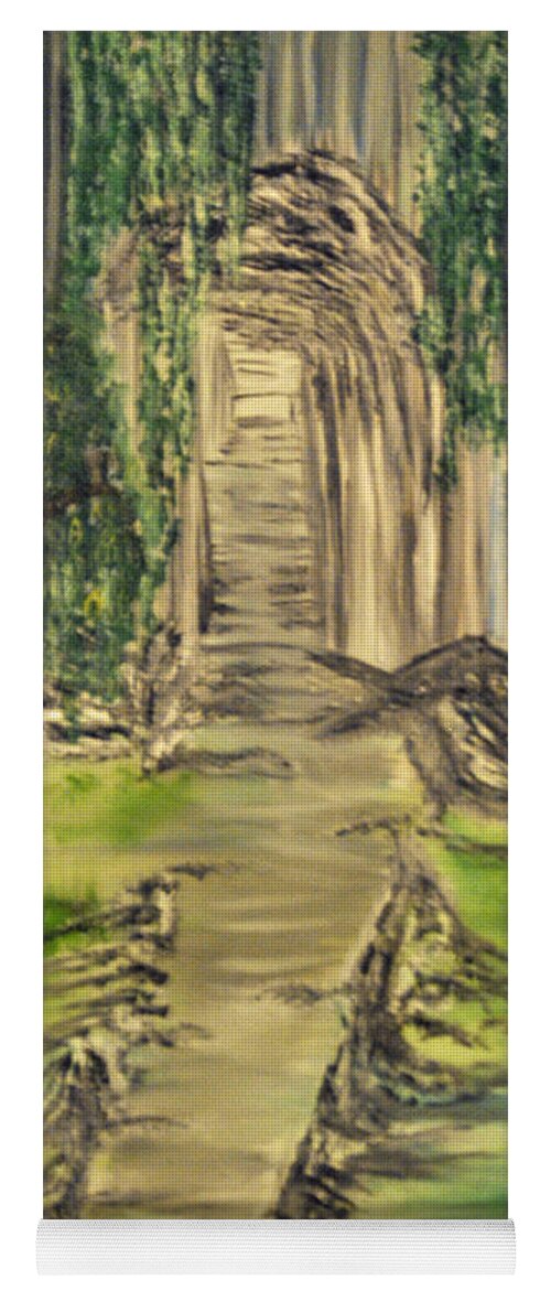 Landscape Yoga Mat featuring the painting Finding our Path by Suzanne Surber