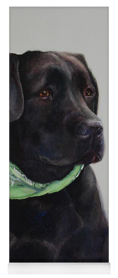 Dog Yoga Mat featuring the painting Finnegan by Ruth Kamenev
