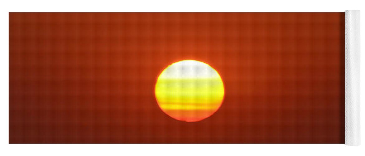 Sunrise Yoga Mat featuring the photograph Fire In The Sky by Kerri Farley