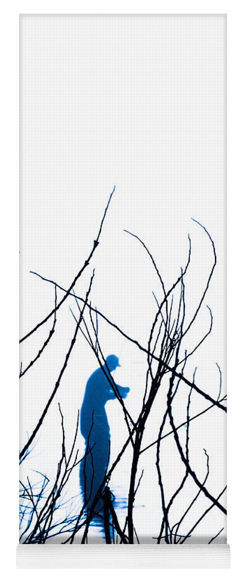 Abstract Art Yoga Mat featuring the photograph Fishing the River Blue by Robyn King