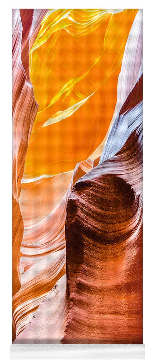 Antelope Canyon Yoga Mat featuring the photograph Flame Canyon 2 by Jason Chu