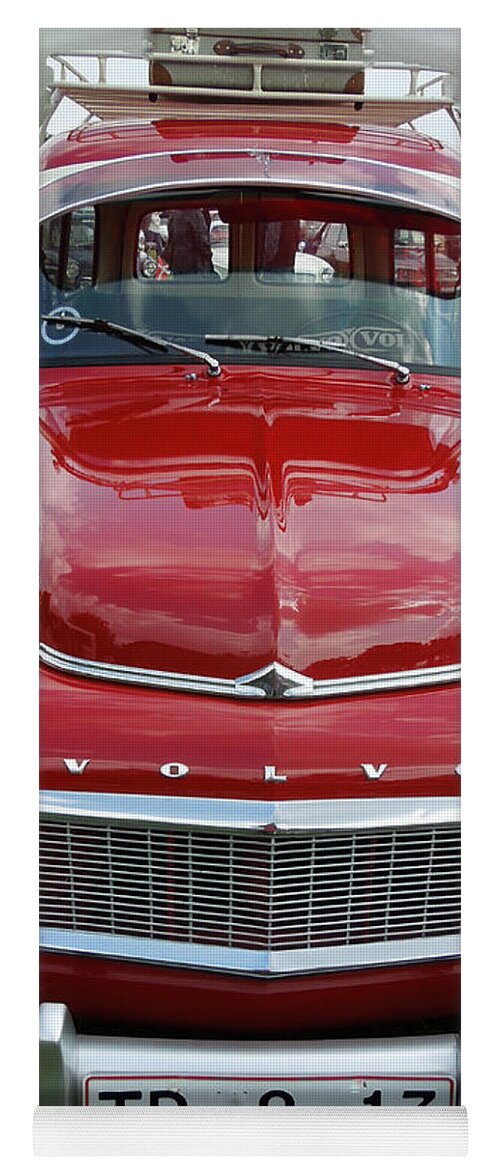Hotocolette Yoga Mat featuring the photograph Flashy Vintage Volvo From the Early Seventies by Colette V Hera Guggenheim