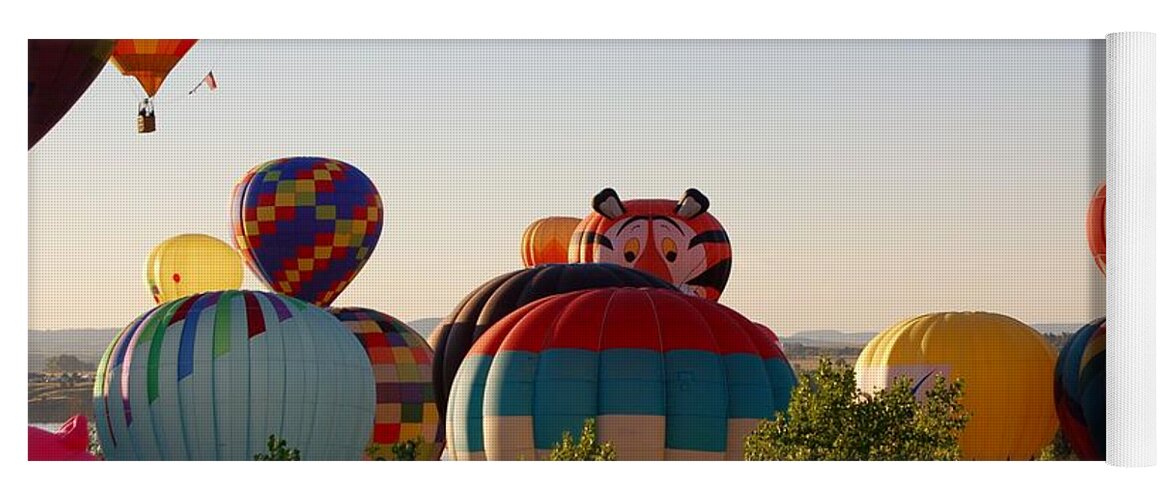 Hot Air Balloons Yoga Mat featuring the photograph Flight of the Tiger by Christopher James