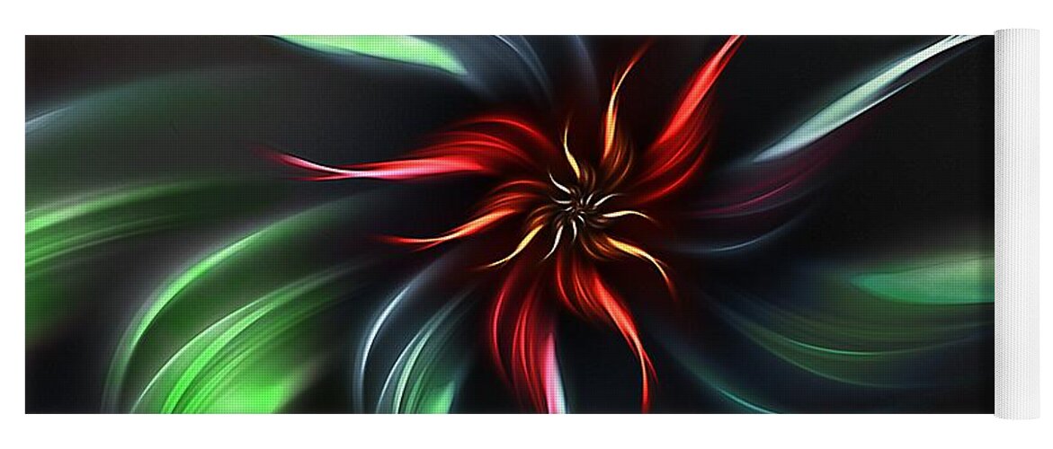 Fine Art Yoga Mat featuring the digital art Floral Fantasy 042014 by David Lane