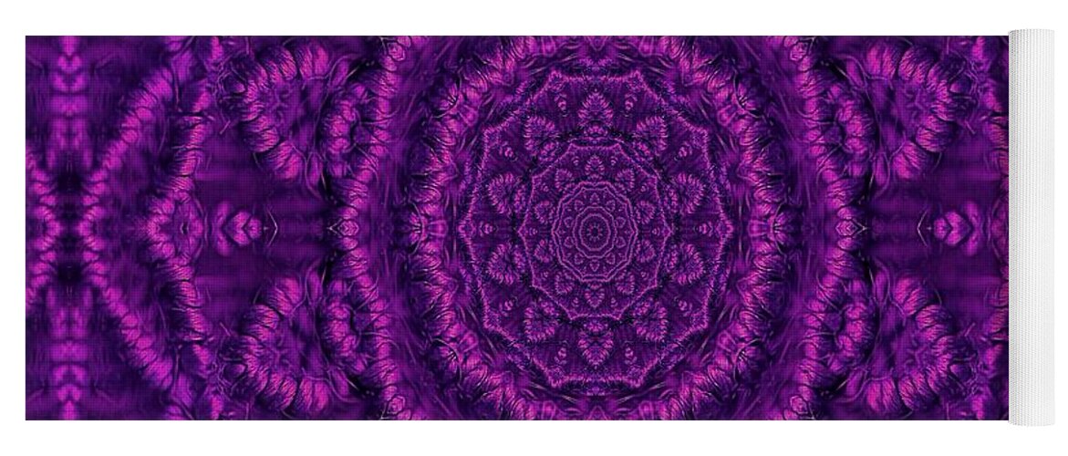 Floral Yoga Mat featuring the mixed media Floral Of Africa by Pepita Selles