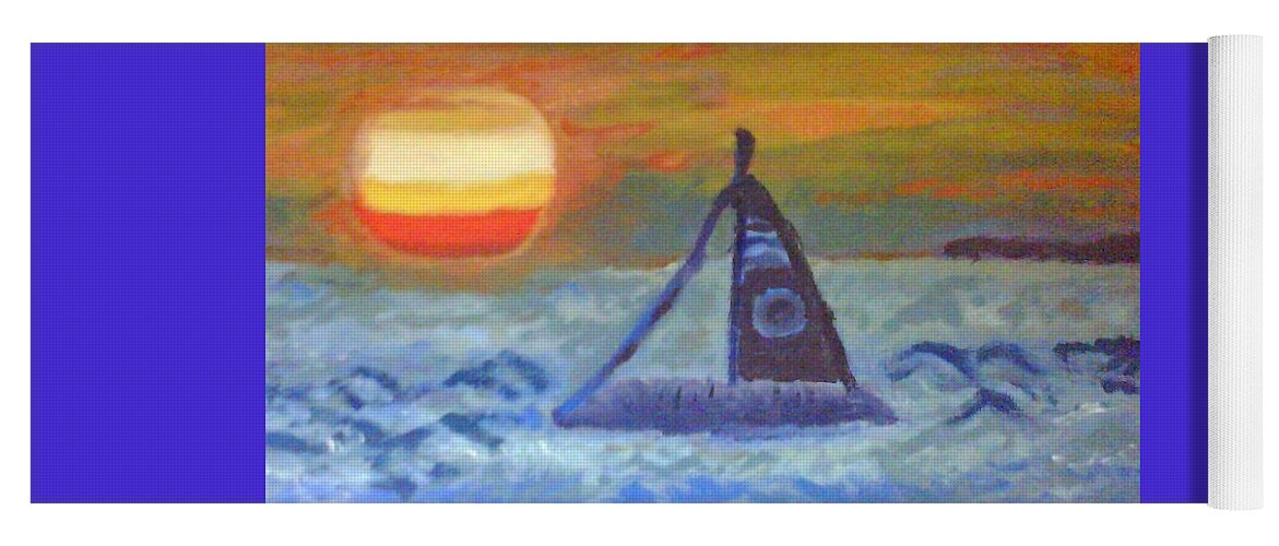 Florida Yoga Mat featuring the painting Florida Key Sunset by Suzanne Berthier