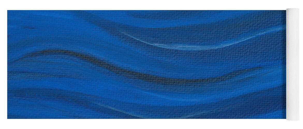 Blue Yoga Mat featuring the painting Flow by Sonali Kukreja