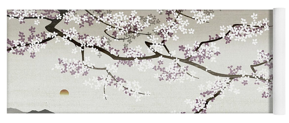 Asian Culture Yoga Mat featuring the photograph Flower Blossom In Asian Landscape by Ikon Ikon Images