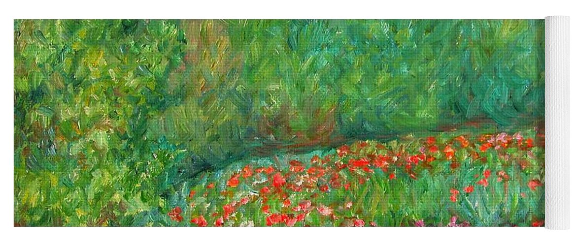 Blue Ridge Paintings Yoga Mat featuring the painting Flower Field by Kendall Kessler