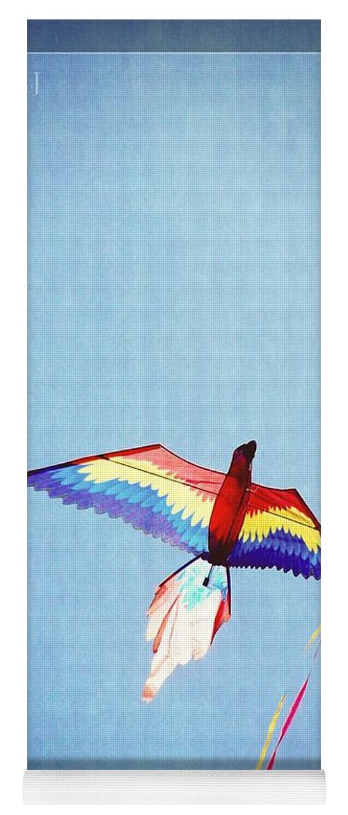 Kite Yoga Mat featuring the photograph Fly Free by Jamie Johnson