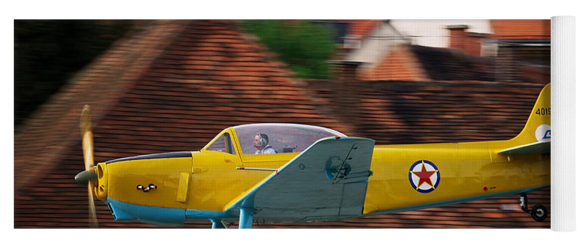Fly Yoga Mat featuring the photograph Flying low by Ivan Slosar