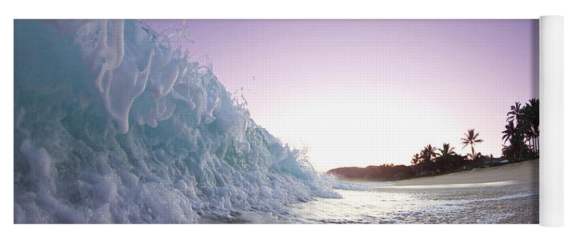 Sea Yoga Mat featuring the photograph Foam Wall by Sean Davey