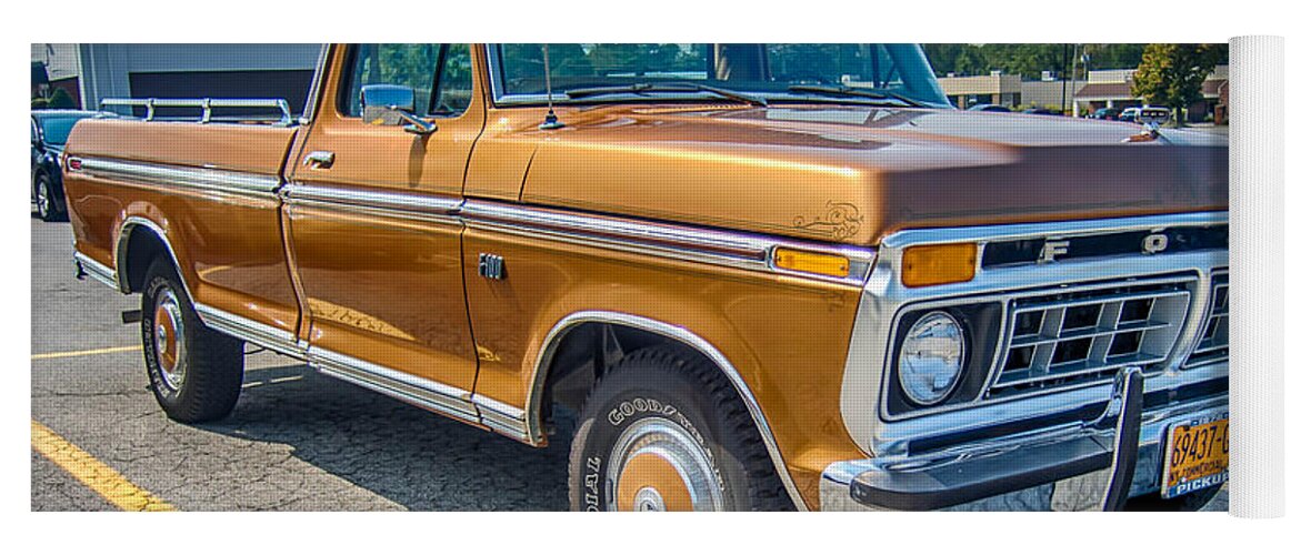 Ford Yoga Mat featuring the photograph Ford F-100 7P00531h by Guy Whiteley