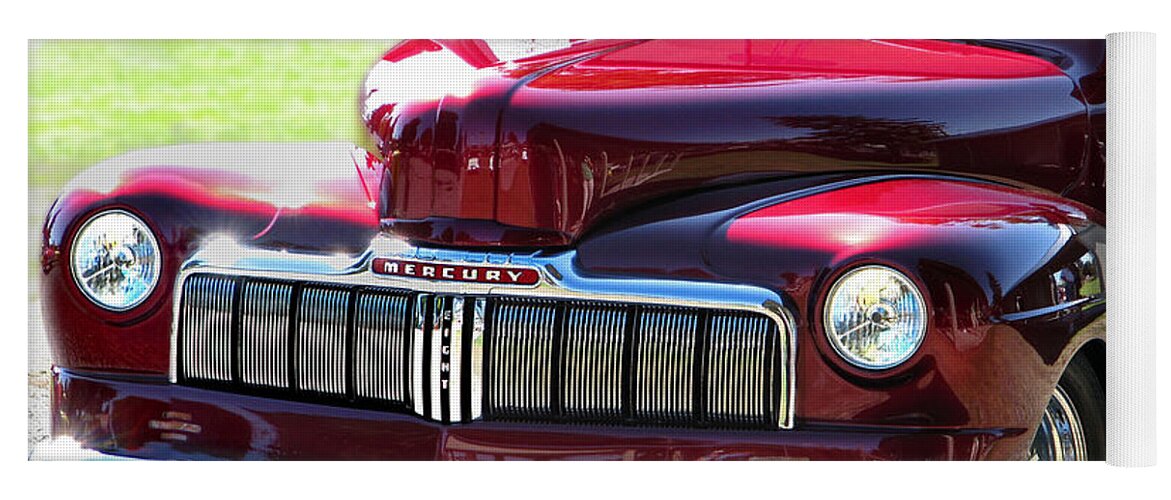 Cars Yoga Mat featuring the photograph Ford Mercury Eight by Rory Siegel