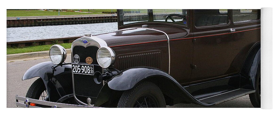 Ford Model A Yoga Mat featuring the photograph Ford Model A by Kay Novy