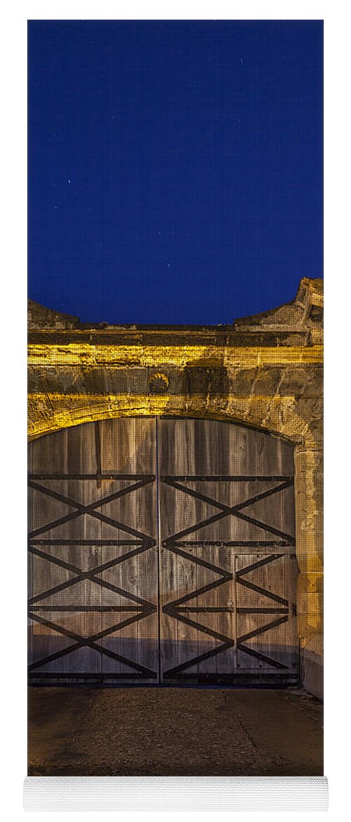 Building Entrance Yoga Mat featuring the photograph Fort Castillo San Cristobal inPuerto Rico by Bryan Mullennix