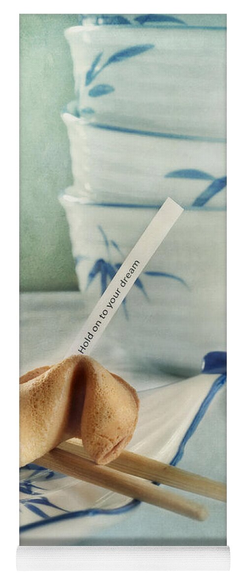 Chinaware Yoga Mat featuring the photograph Fortune Cookie by Priska Wettstein