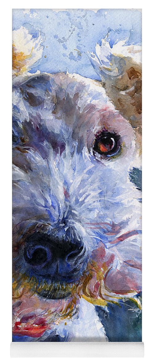 Dog Yoga Mat featuring the painting Fox Terrier Full by John D Benson